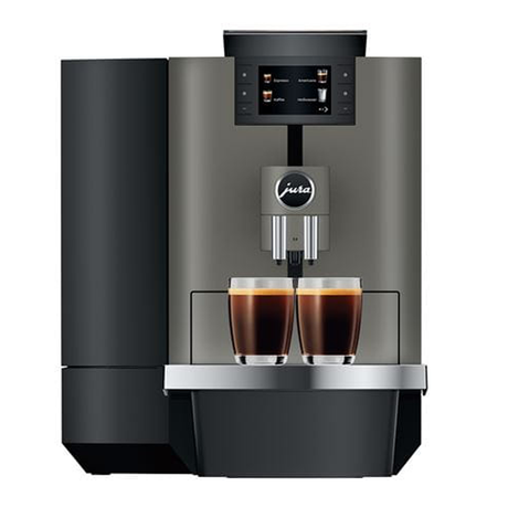 Jura Bean-to-Cup Coffee Machine in Dark Inox with advanced brewing technology and intuitive touchscreen for professional coffee service.