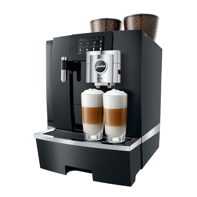 JURA GIGA X8 professional coffee machine with dual grinders and 4.3'' touchscreen, ideal for high-volume environments I Redber Coffee