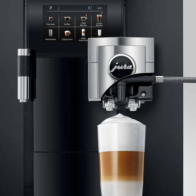 JURA GIGA X8 professional coffee machine with dual grinders and 4.3'' touchscreen, ideal for high-volume environments I Redber Coffee