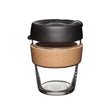 KeepCup Brew Cork Glass Reusable Coffee Cup 12oz - Black