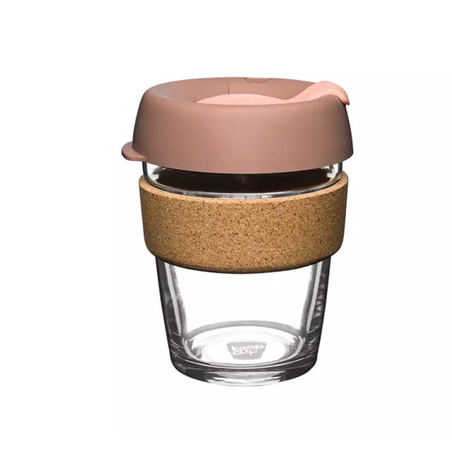 KeepCup Brew Cork Glass Reusable Coffee Cup M 12oz/340ml - Frappe Bronze