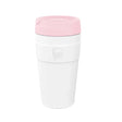 KeepCup Helix Traveller Stainless Steel Reusable Coffee Cup L 16oz/454ml - White Pink