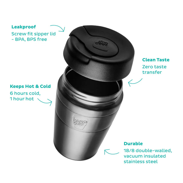 KeepCup Helix Traveller Stainless Steel Reusable Coffee Cup