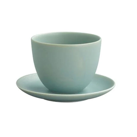 Kinto Pebble Cup And Saucer Moss Green