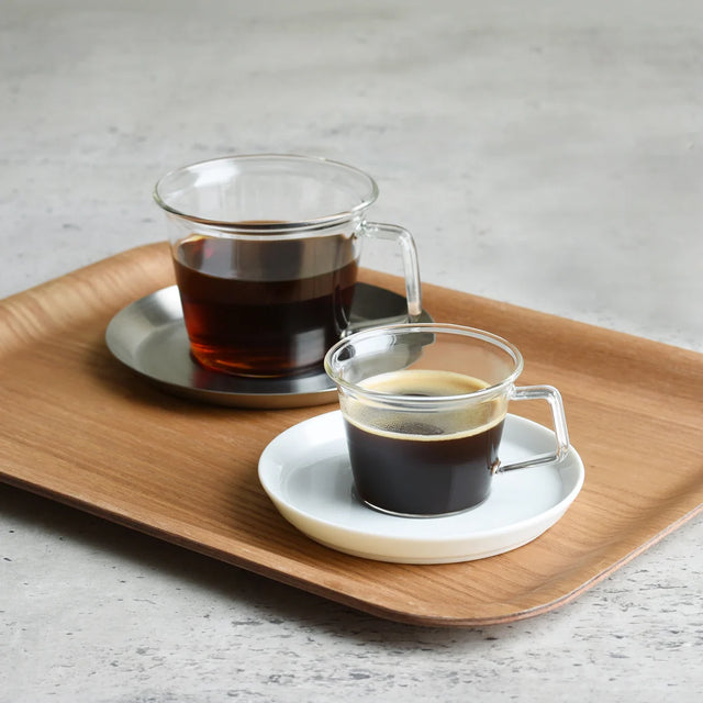 Kinto CAST Coffee Cup & Saucer - Stainless Steel