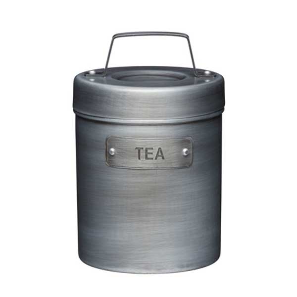 KitchenCraft Industrial Kitchen Vintage-Style Metal Tea Caddy