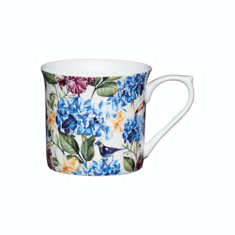 KitchenCraft Fluted Fine Bone China Country Floral Mug