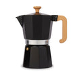 La Cafetière Venice Aluminium Stovetop Coffee Maker (6 Cup) - Black