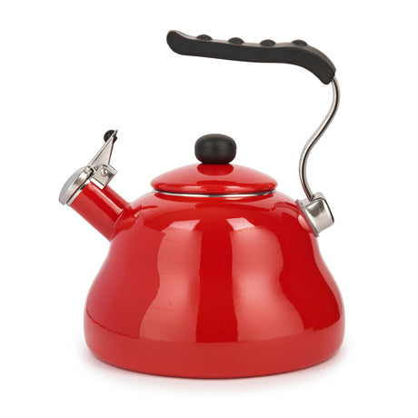 La Cafetière Steel Whistling Kettle, 2L - Red, Redber Coffee Roastery