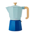 La Cafetière Venice 6 Cup Espresso Maker- Aluminium, Sky Blue, Two Tone