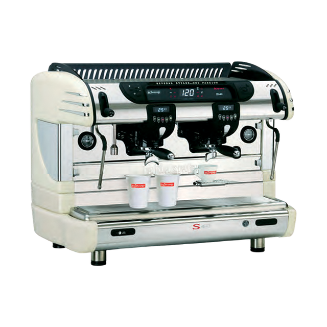 La Spaziale S40 Suprema commercial espresso machine – semi-automatic model for cafes and coffee shops, featuring advanced temperature control and energy-saving technology