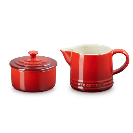 Le Creuset 300ml Milk & Sugar Set - Cerise