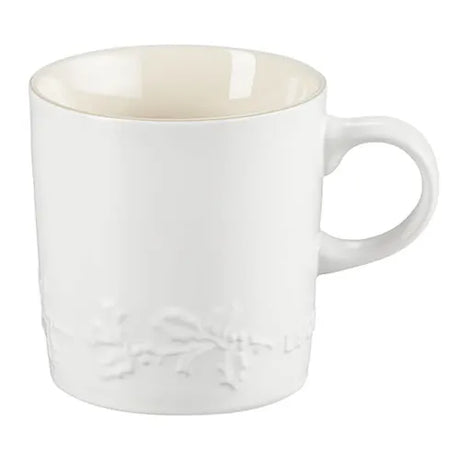 Le Creuset Stoneware Holly 350ml Mug - White | Redber Coffee