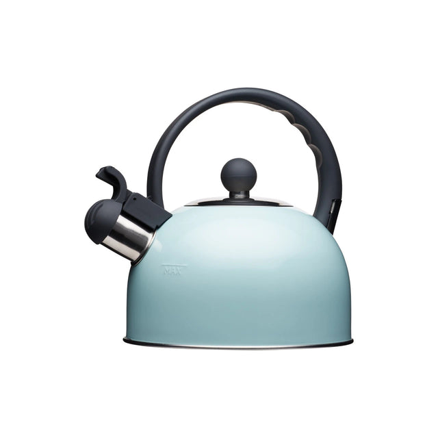 Living Nostalgia Vintage Blue Traditional 1.4 Litre Whistling Kettle Redber Coffee Roasters