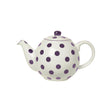 London Pottery Globe 4 Cup Teapot Ivory With Aubergine Spots