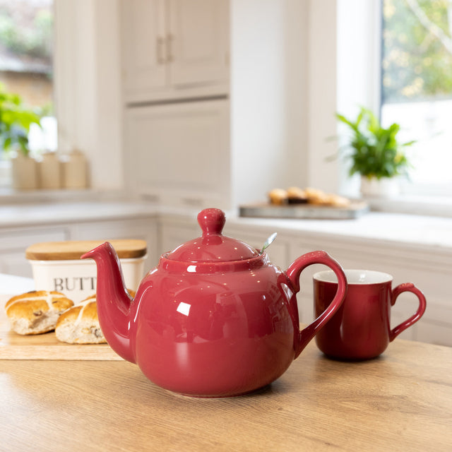 London Pottery, London Pottery Farmhouse 4 Cup Teapot - Pink, Redber Coffee