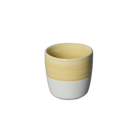 Loveramics Dale Harris Champions Signature Crackle Glaze Flat White Cup (150ml) - Yellow