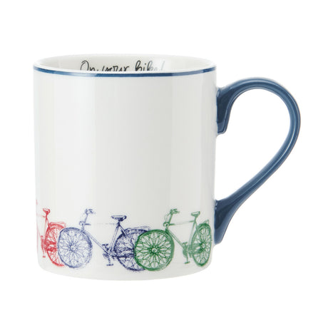 Mikasa Straight-Sided Porcelain Mug, 280ml - Bike, Redber Coffee