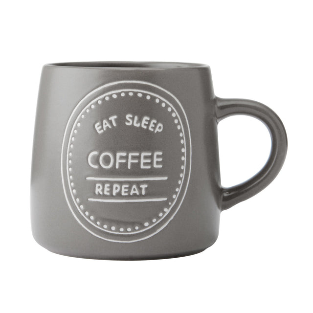 Mikasa Eat Sleep Coffee Repeat Mug, 400ml