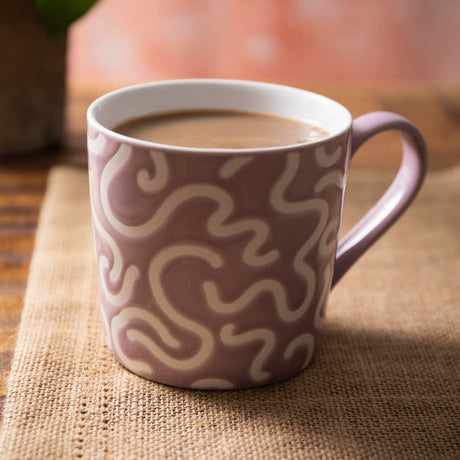 Mikasa Textured Purple Swirl Mug, 360ml