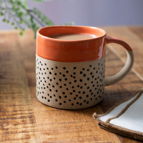 Mikasa Wax Resist Orange Glaze Mug, 390ml