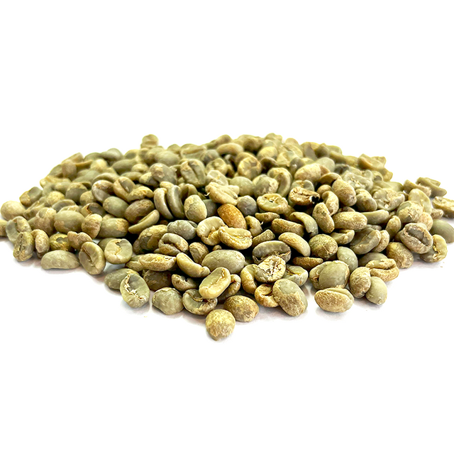 pile of green coffee beans from redber