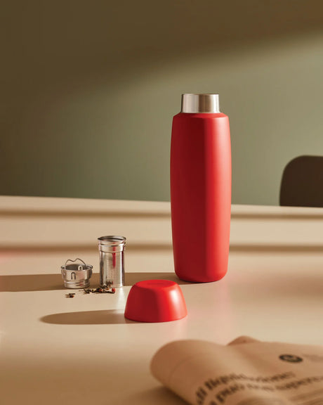 Alessi Food à Porter, Double Wall Thermo Water Bottle, Grey I Redber Coffee