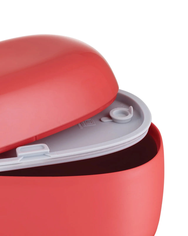 Alessi Food à Porter, Three-Compartment Lunch Box, Thermoplastic, Red I Redber Coffee