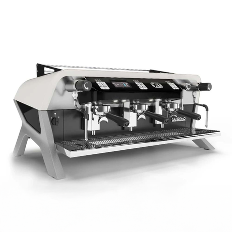 Sanremo F18 espresso machine – high-performance, multi-boiler system with PID temperature control, energy-saving technology, and user-friendly touch display, ideal for busy cafés and restaurants.