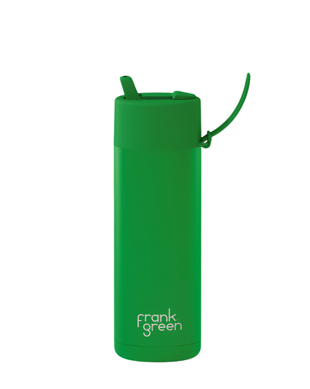 Frank Green 20oz/595ml Ceramic Reusable Straw Bottle - Evergreen | Redber Coffee