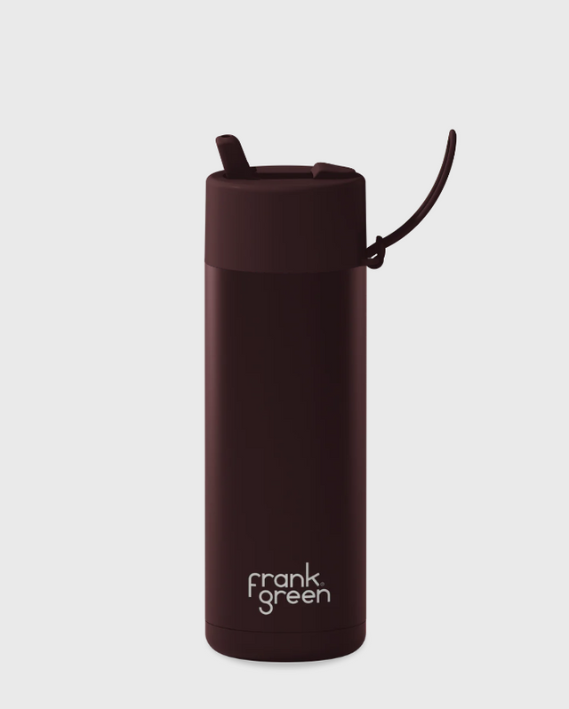 Frank Green 20oz/595ml Ceramic Reusable Straw Bottle - Chocolate | Redber Coffee