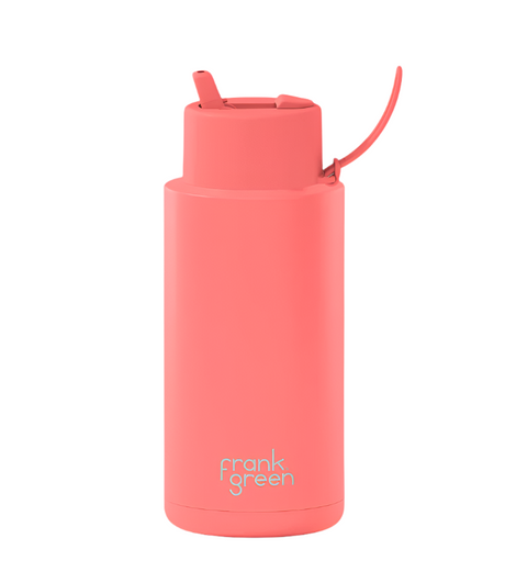 Frank Green 34oz/1005ml Ceramic Reusable Bottle - Sweet Peach I Redber Coffee