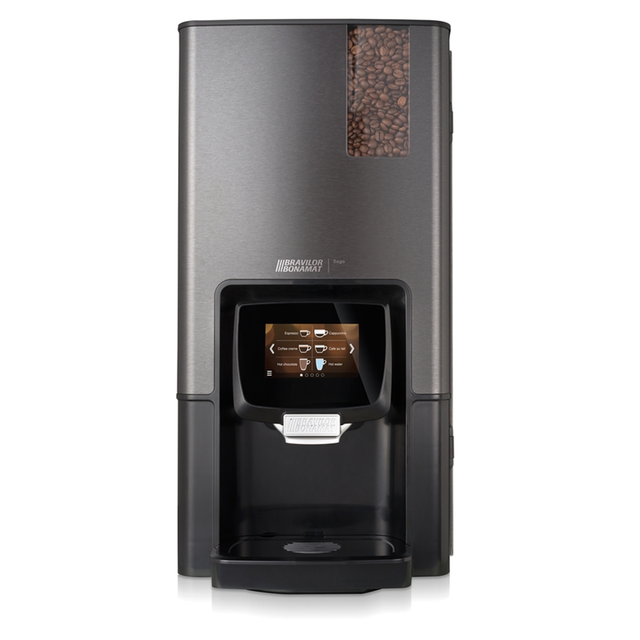 Bravilor Bonamat SEGO 12 Bean to Cup Coffee Machine with compact design and versatile drink options, including espresso, cappuccino, and hot chocolate I Redber