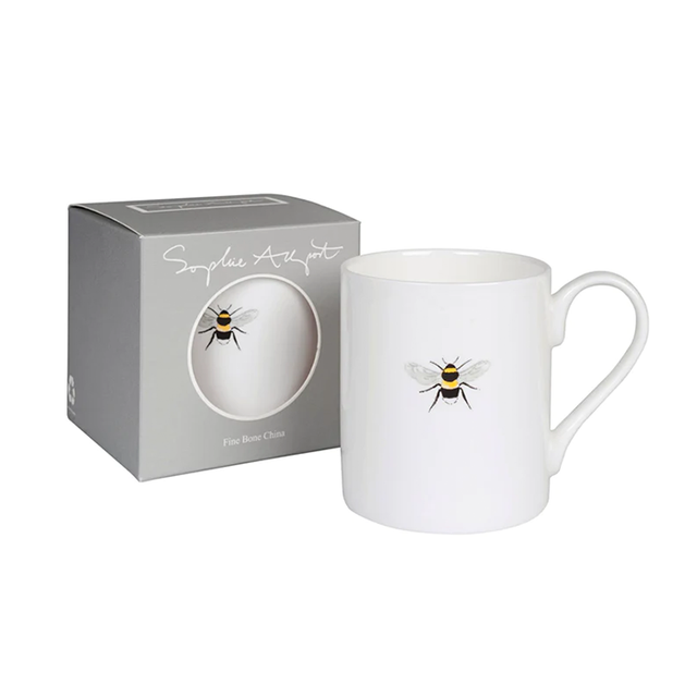 Sophie Allport Solo Bee Mug – 275ml Fine Bone China Mug with Bee Design Gift Boxed