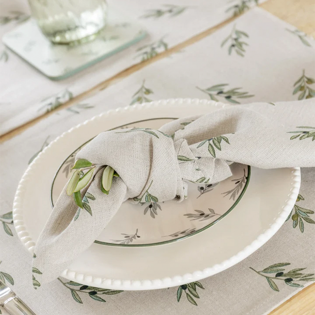 Sophie Allport Olive Linen Napkins (Set of 4)