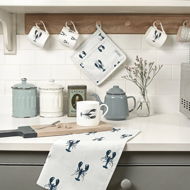 Sophie Allport Lobster Tea Towel in designer kichen