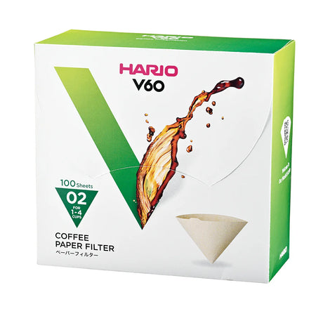 Hario V60 Coffee Filter Papers Size 02 - Multiple Colours - (100 Pack Boxed) I Redber Coffee