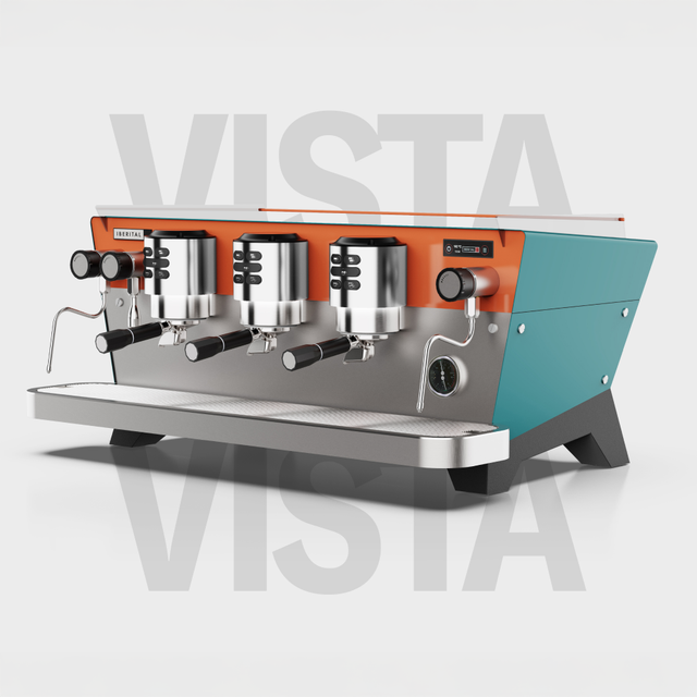 Iberital Vista Espresso Machine, showcasing its sleek design, durable construction, and professional-grade features for high-volume coffee service I Redber