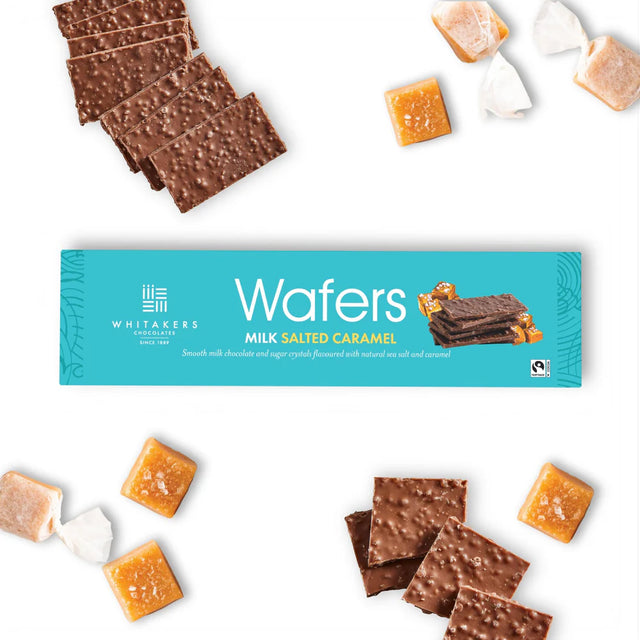 Whitakers Milk Chocolate Salted Caramel Wafer Thins 175g