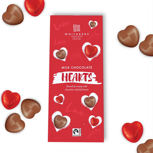 Whitakers Milk Chocolate Hearts Gift Box 125g