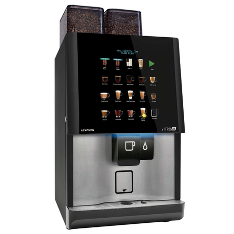 Modern Coffetek Vitro X5 Double Bean Coffee Machine with dual bean hoppers and sleek design.