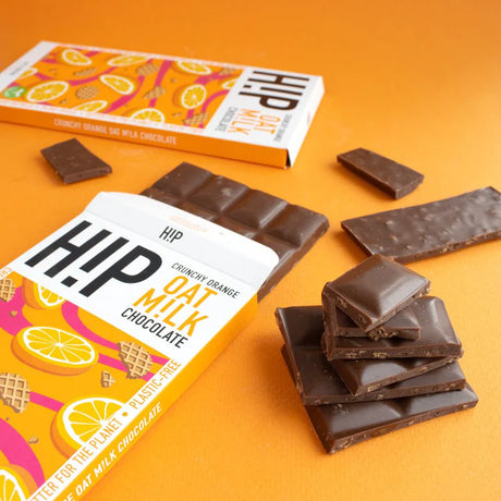 H!P Oat M!lk Chocolate Bar - Crunchy Chocolate Orange