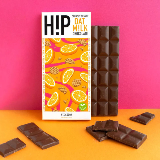 H!P Oat M!lk Chocolate Bar - Crunchy Chocolate Orange