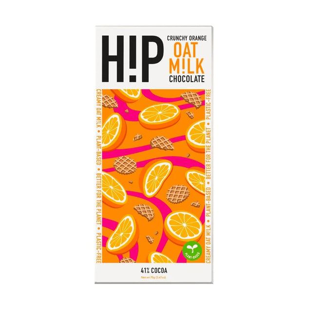 H!P Oat M!lk Chocolate Bar - Crunchy Chocolate Orange