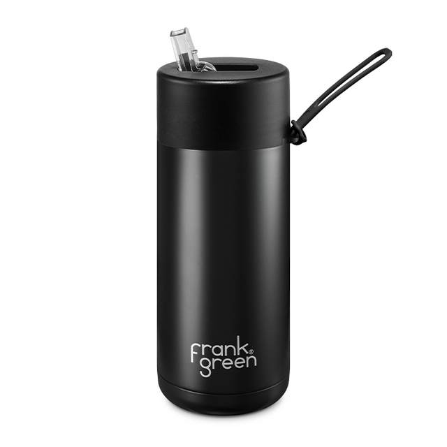 Frank Green 16oz/475ml Ceramic Reusable Bottle - Midnight Black