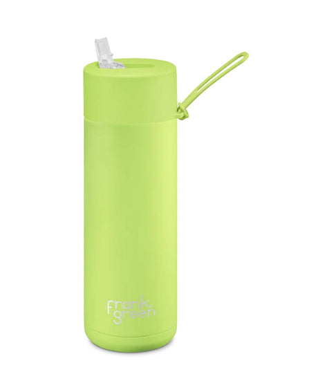 Frank Green 20oz/595ml Ceramic Reusable Straw Bottle - Pistachio Green