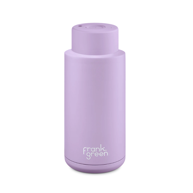 Frank Green 34oz/1005ml Ceramic Reusable Bottle With Button Lid - Lilac Haze