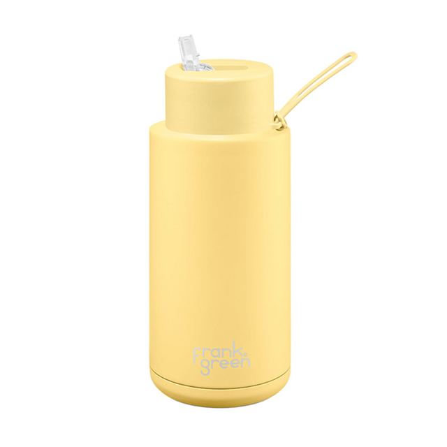 Frank Green 34oz/1005ml Ceramic Reusable Bottle - Buttermilk