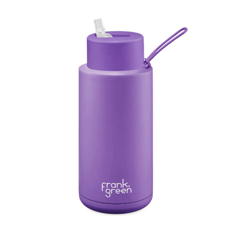 Frank Green, Frank Green 34oz/1005ml Ceramic Reusable Bottle with Straw - Cosmic Purple, Redber Coffee