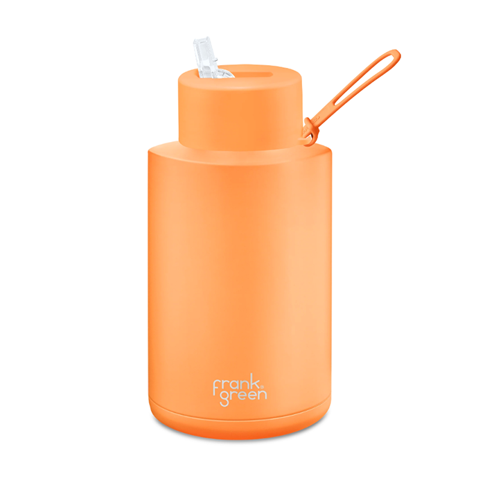 Frank Green 68oz/2000ml Ceramic Reusable Bottle - Neon Orange | Redber ...